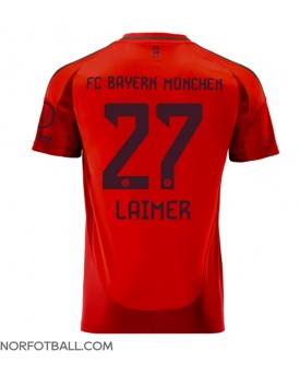 Billige Fotballdrakt Bayern Munich Konrad Laimer #27 Replika Hjemmedrakt 2024-25 Kortermet
